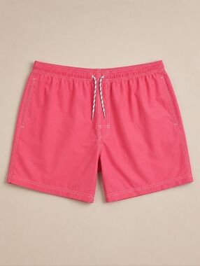 Croft & Barrow Men's Swim Trunks Coral Pink Mesh Lined Quick Dry XL Summer Beach